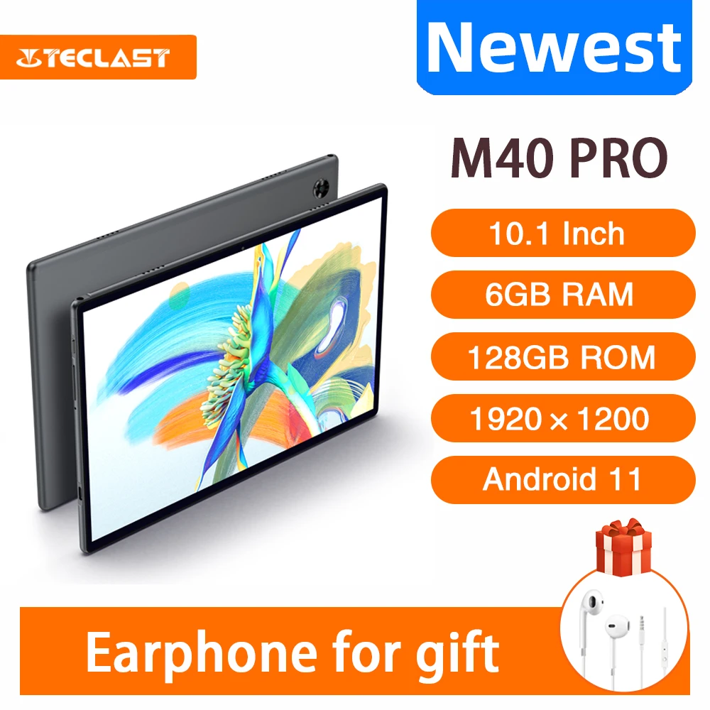 Планшет Teclast M40 PRO на Android 11 восемь ядер экран 10 1 дюйма 6 ГБ + 128 ГБ|Планшеты| |
