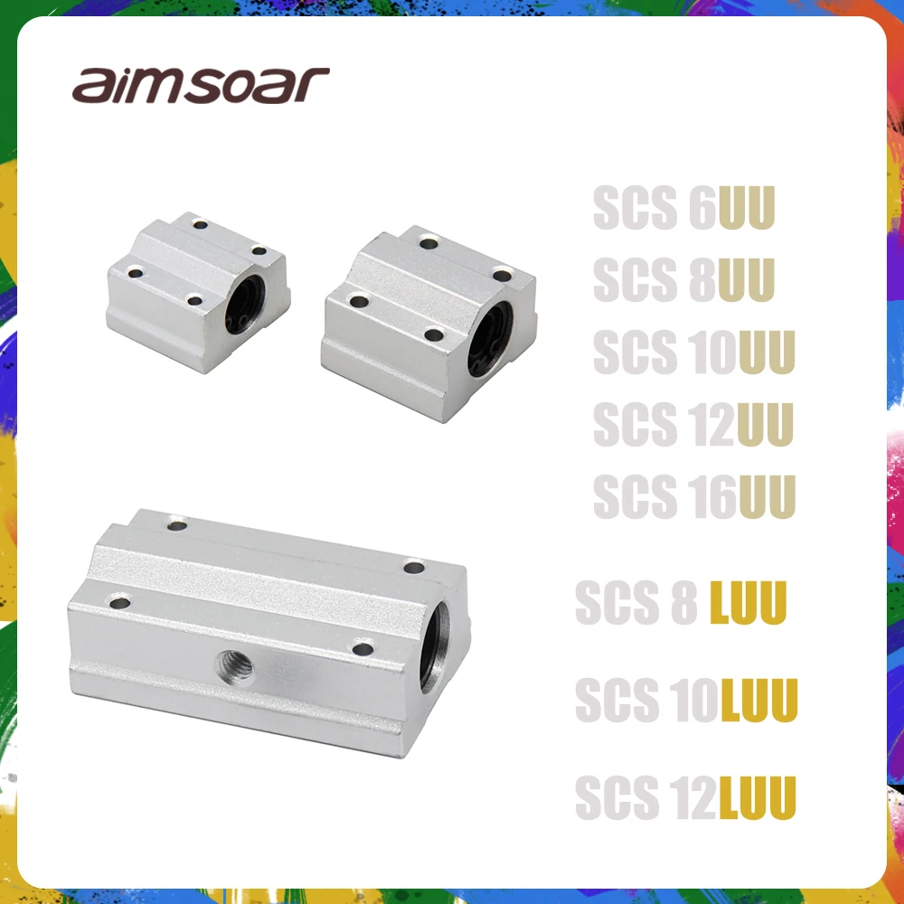 SCS8UU SCS6UU SCS10UU SCS12UU SCS16UU SCS8LUU SCS10LUU SCS12LUU 8 мм Линейный шарикоподшипник детали 3D
