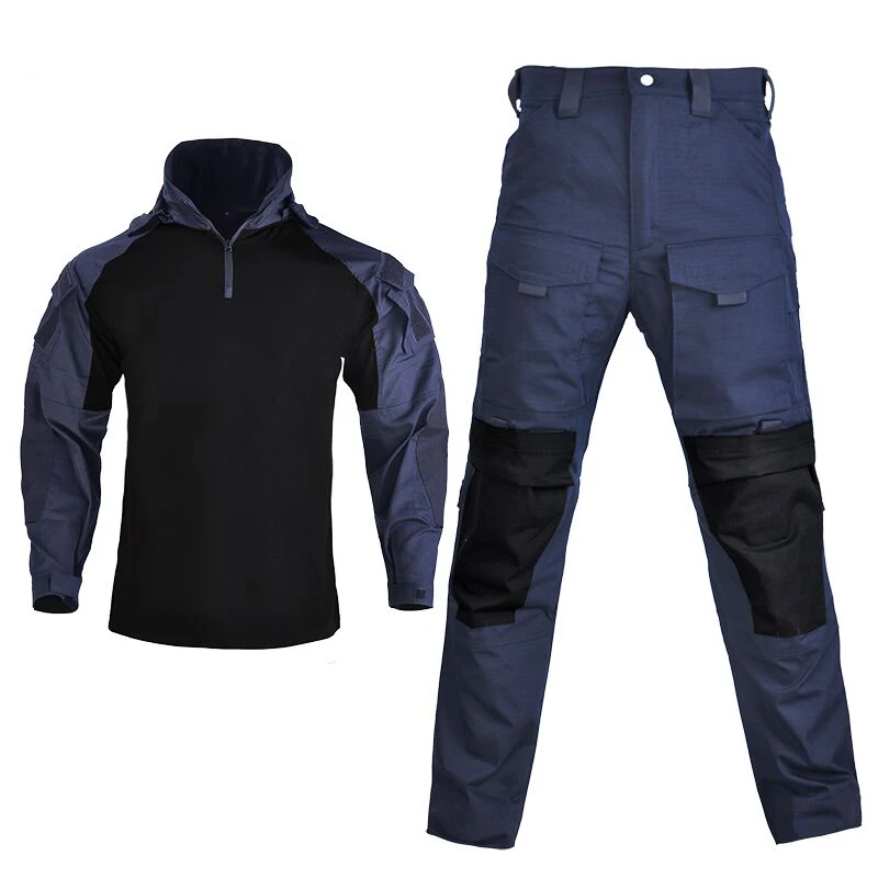 

HAN WILDTactical Combat Men Shirt Long Sleeve Military Clothing Soldiers Army Hooded Solid Shirt Pant Ripstop Dropshipping