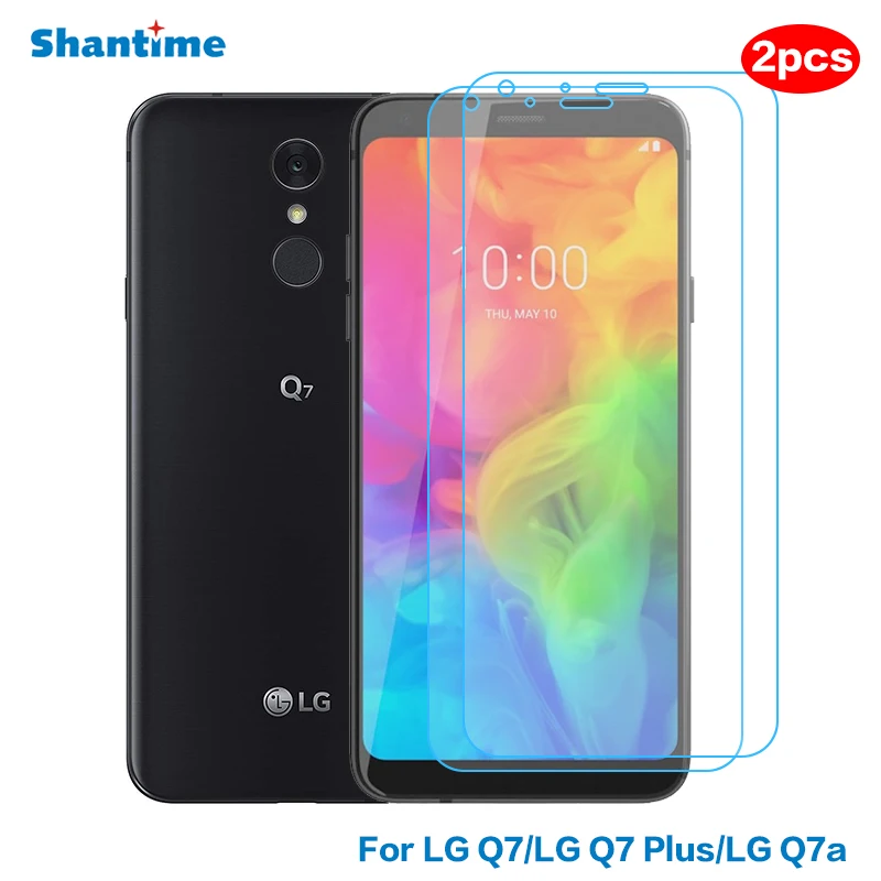 2 шт закаленное стекло для LG Q7 HD Анти-Царапины Защитная пленка экрана Plus Q7A