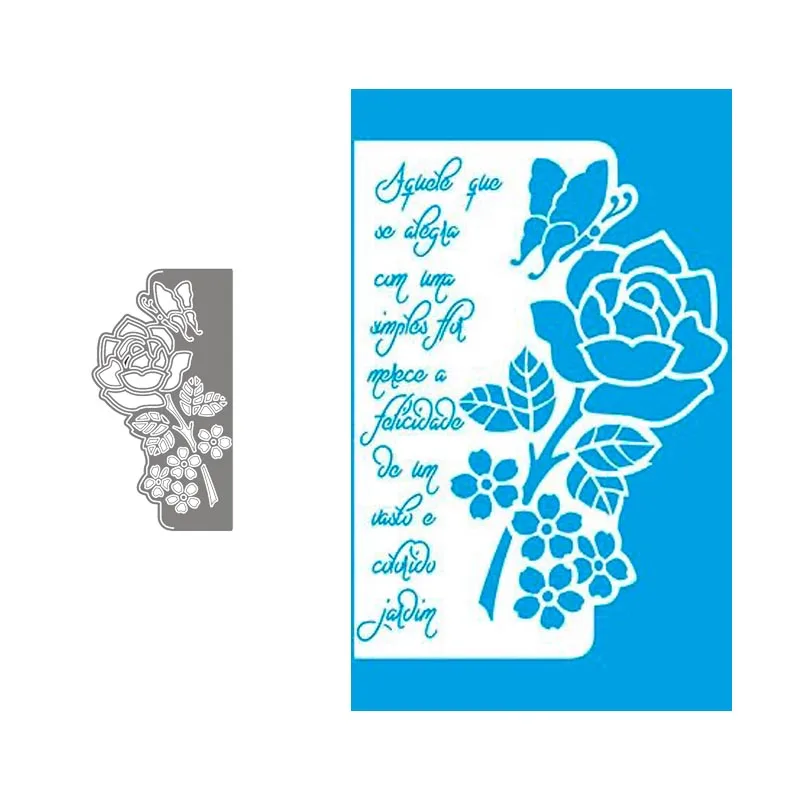 

Metal Cutting Dies Flowers and Butterflies Stencil for DIY Scrapbooking Album Embossing Paper Cards Deco Crafts