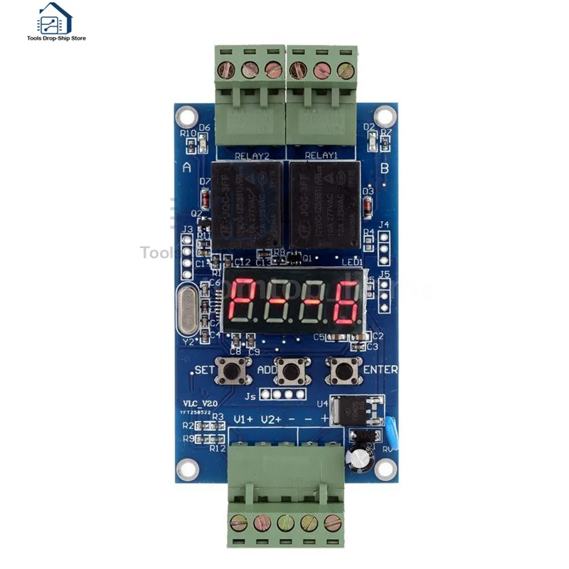 12V Dual Programmable Time Relay Module PLC Board Cycle Delay Timer 2 Voltage Detection Control VLC3.0 | Обустройство дома