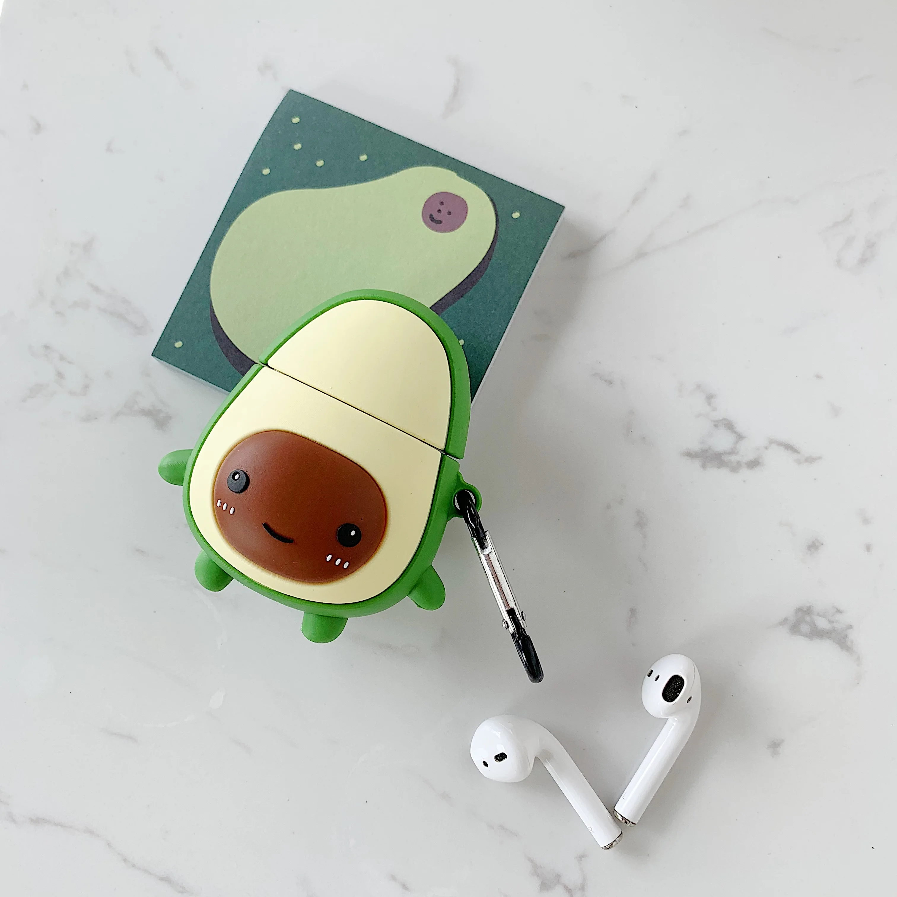Мультяшный фруктовый чехол для Airpods защитный Беспроводная bluetooth гарнитура