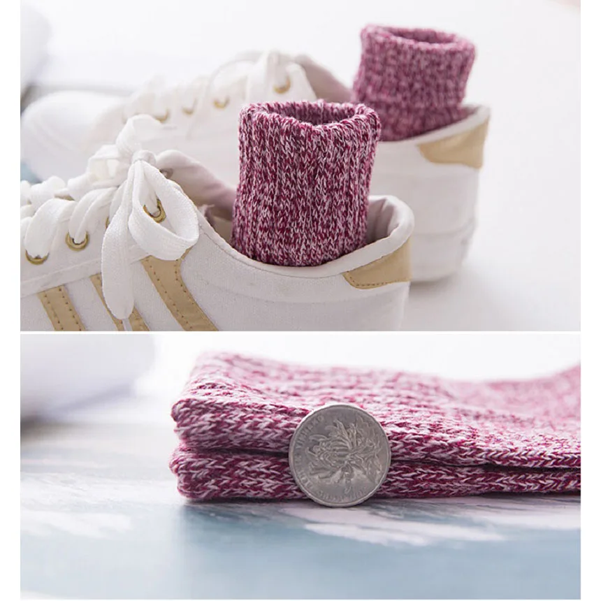 

Woman Fashion Retro Festival Socks Warm Cashmere Soft Wool Cotton Thicken Socks