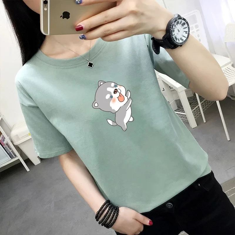 

2020 Tops T-shirts Cotton Female Fashion Womens silver Garment