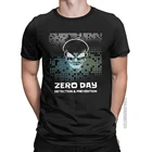 Мужские футболки Hackers Zero Day Detection Linux Python из чистого хлопка Одежда крутая Классическая футболка с круглым вырезом идея подарка футболки