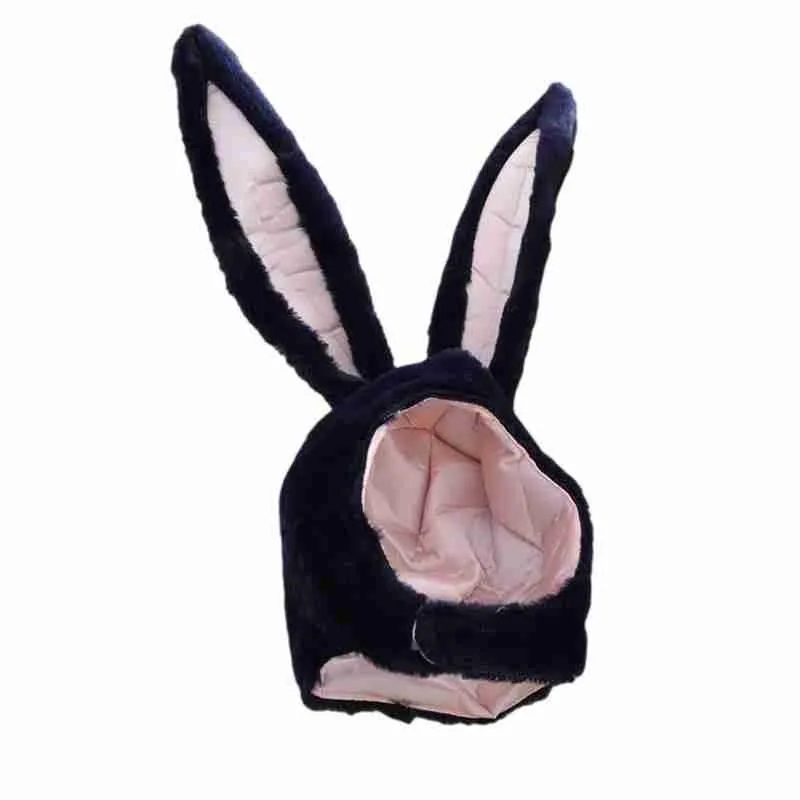 

Милая плюшевая шапка в виде зайцевидных ушек кролика, обогреватель для головы, товары для фотосъемки, шапка с ушами, белая, черная искусстве...