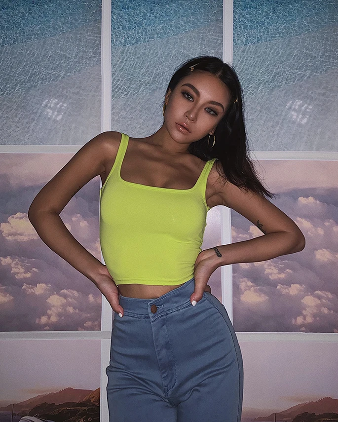 Женский неоновый облегающий жилет укороченные топы бюстье укороченный