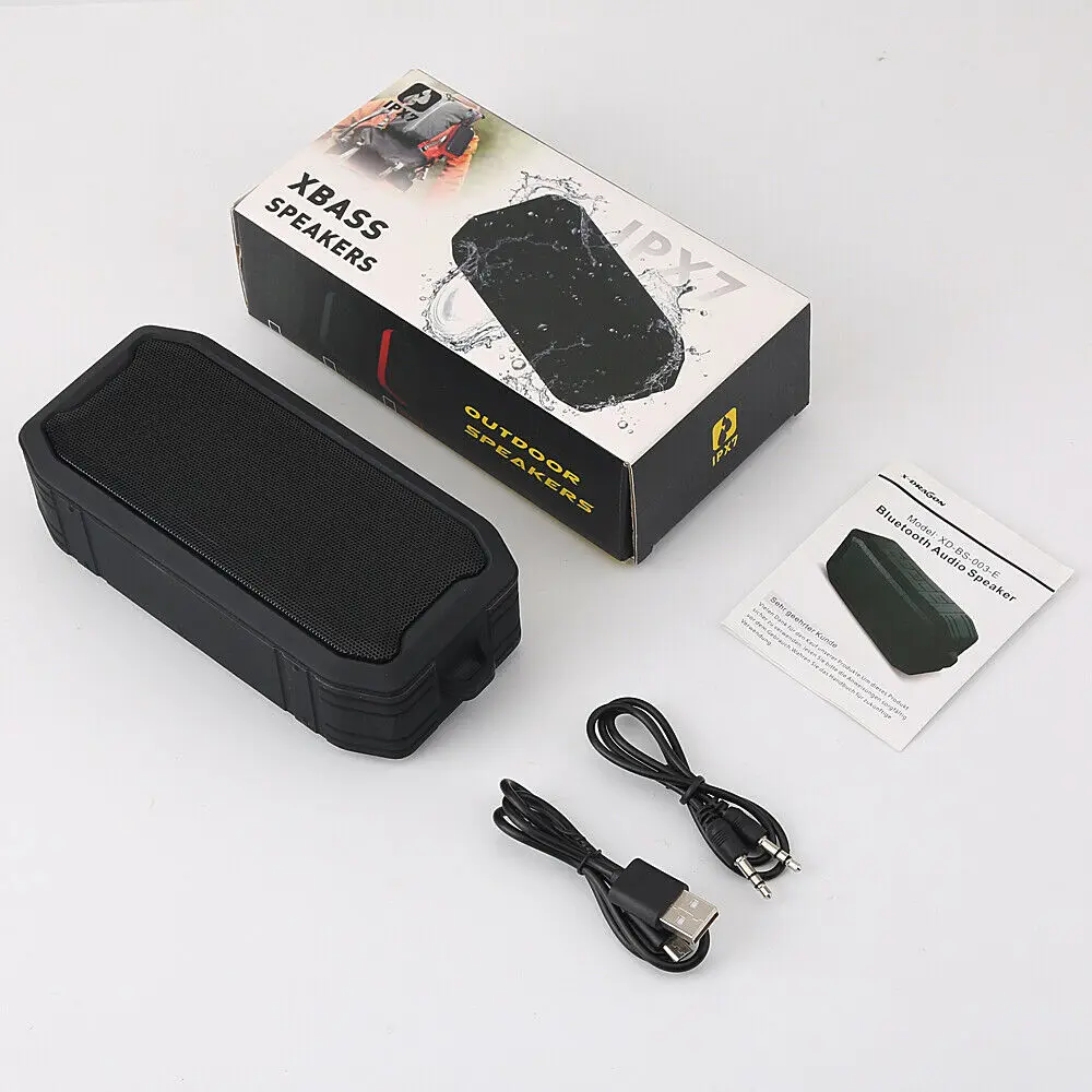 Беспроводной bluetooth динамик сабвуфер стерео водонепроницаемый для улицы USB TF