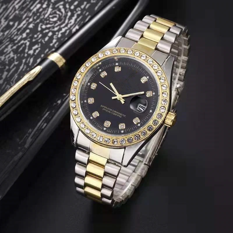 

AAA+ Brand Rolexable Luxury Brand quartz men Watches Quartz Watch Stainless Steel Strap wristwatch classic business dress 4828
