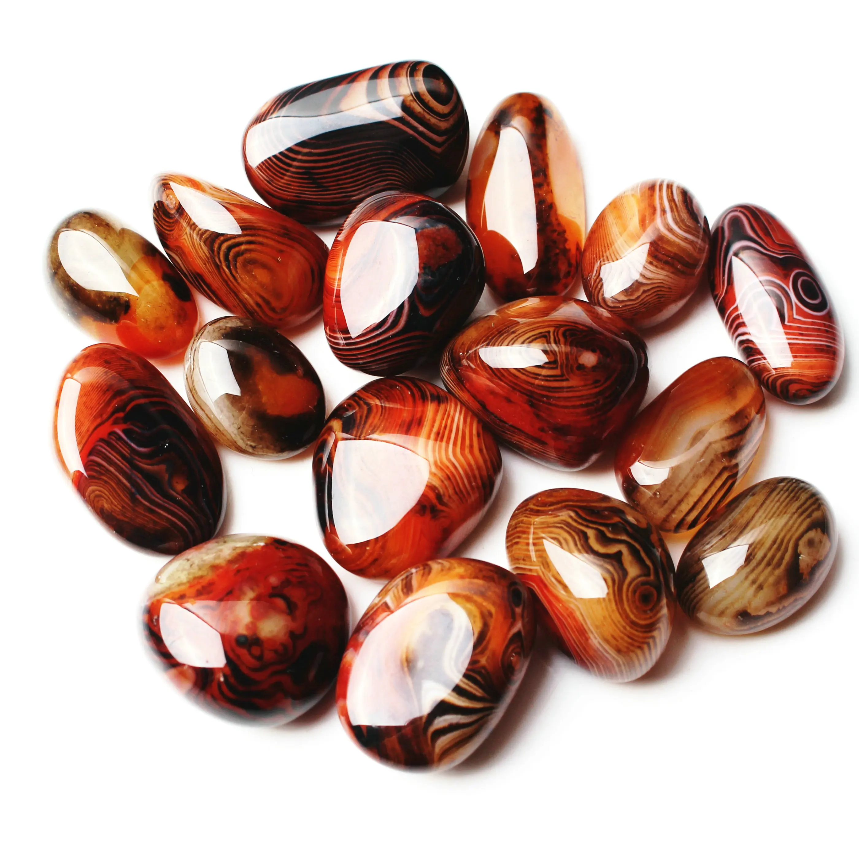 50 г натуральный красный сароникс с полосками кристаллами агата тупым камнем