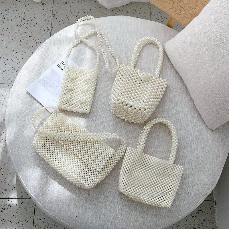 Брендовые жемчужные сумочки ручной работы Украшенные бусинами сумки женские