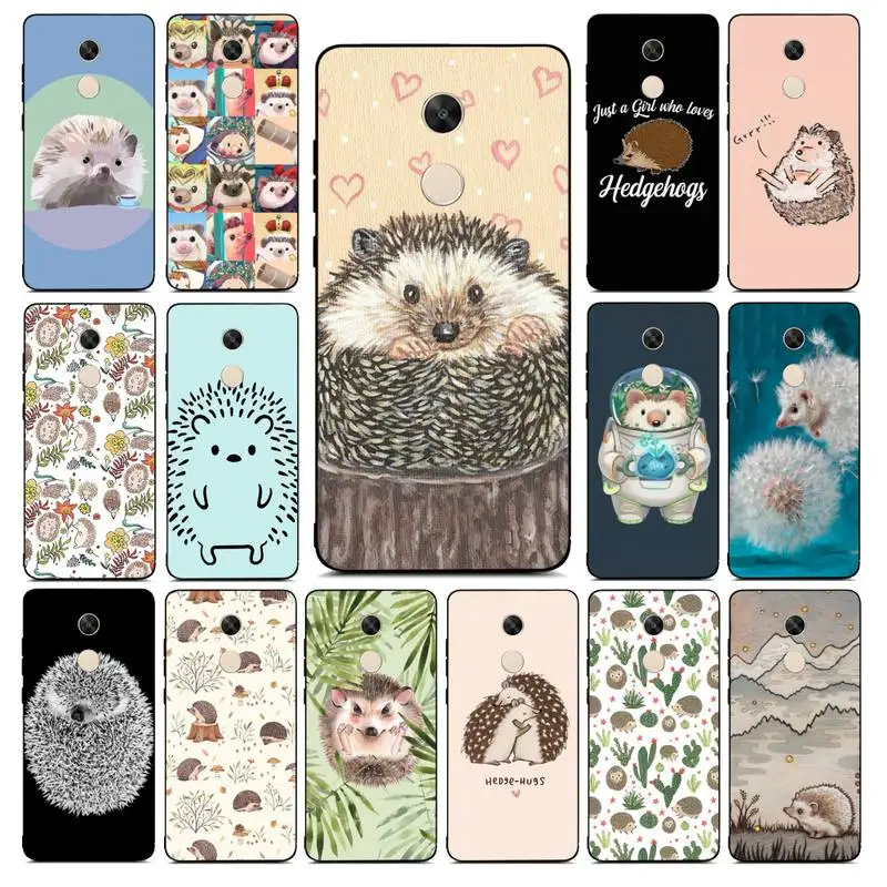 LVTLV Kawaii Hedgehog Phone случай для RedMi Примечание 4 5 7 8 9 pro 8T 5A 4X Case | Мобильные телефоны и