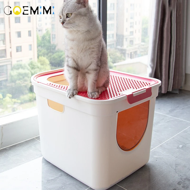 Туалет для кошек большого размера дезодорирующий сверхбольшой туалет с Меккой