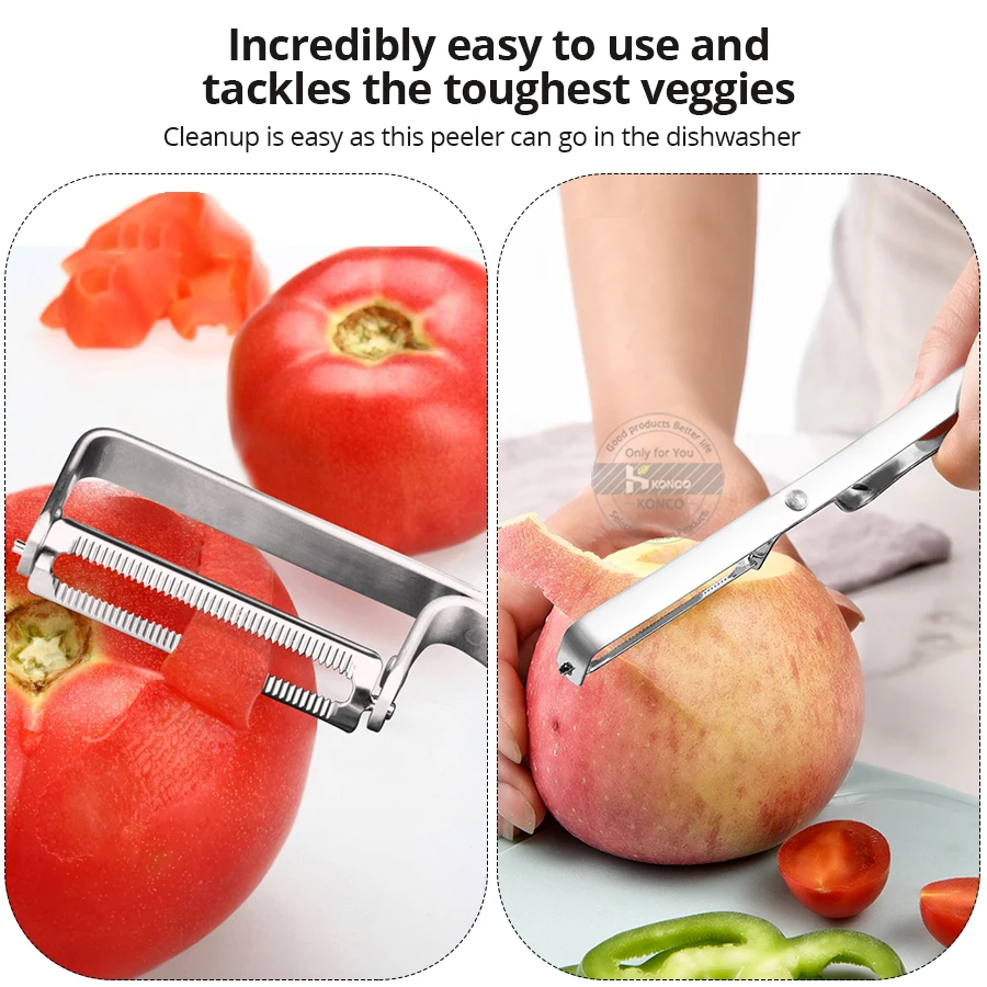 Konco Stainless Steel Peeling Knife Multi-Function Vegetable Fruits Peeler Kitchen Gadget Tool Acssessory | Дом и сад