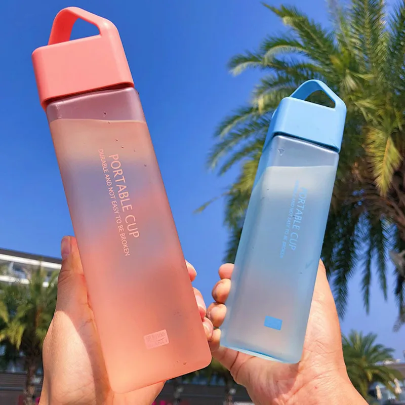 Креативная квадратная чашка для воды портативная герметичная Студенческая