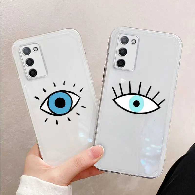 

Evil eye Phone Case Transparent For oppo R17 R15 R11 R9 F11 A32 A39 K7 K5 S X PRO PLUS moible bag