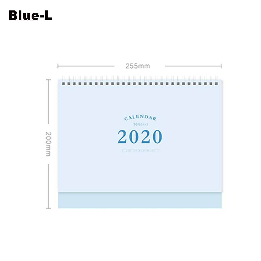 L blue Год простой записываемый Настольный календарь украшение для рабочего стола ежедневный планировщик с катушкой вертикальный календарь - Цвет: L blue