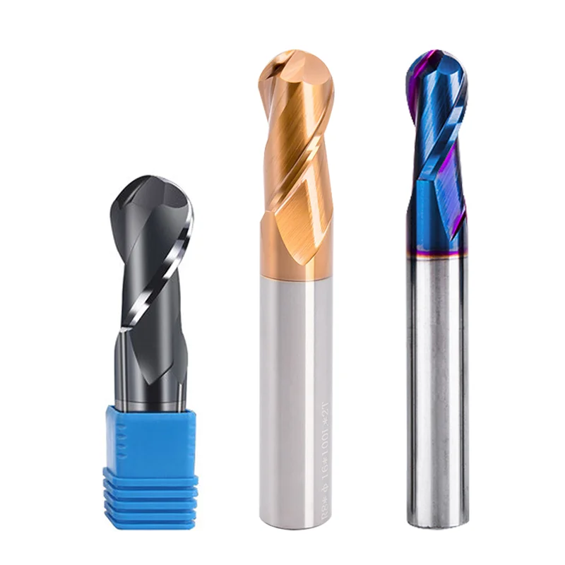 Концевая фреза HRC50 HRC55 HRC65 с 2 канавками сферический наконечник из сплава меди
