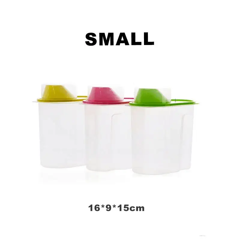 

Transparent plastic airtight jar Kitchen storage box Coarse grain tank plastic storage tank Grain storage tank Fresh-keeping box