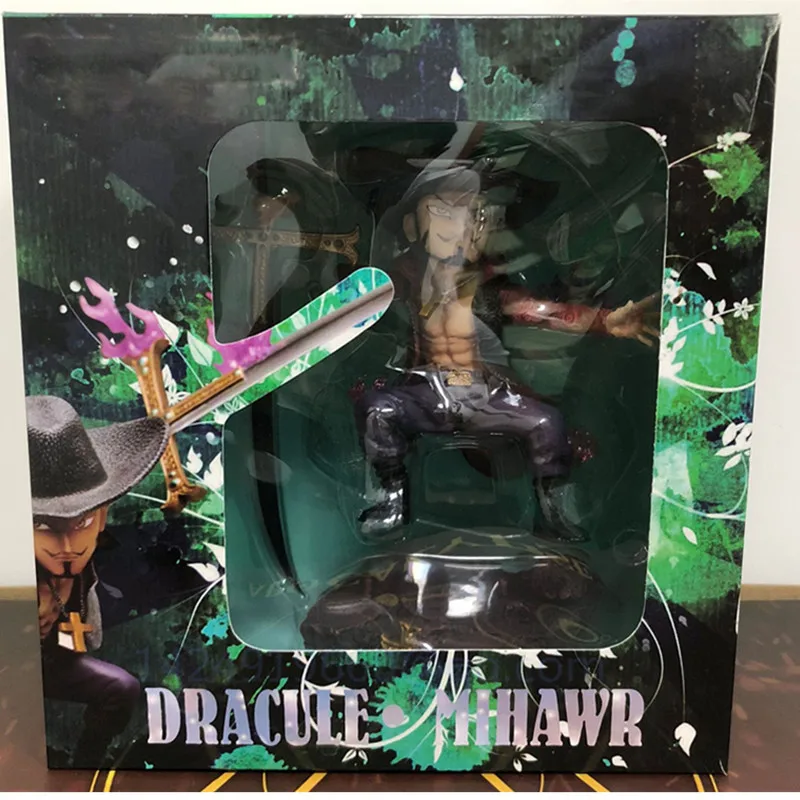 

17CM Anime ONE PIECE Dracule Mihawk Swordsman Strongest Battle Ver PVC Action Collectible Model Statue Toy Free Shipping G974