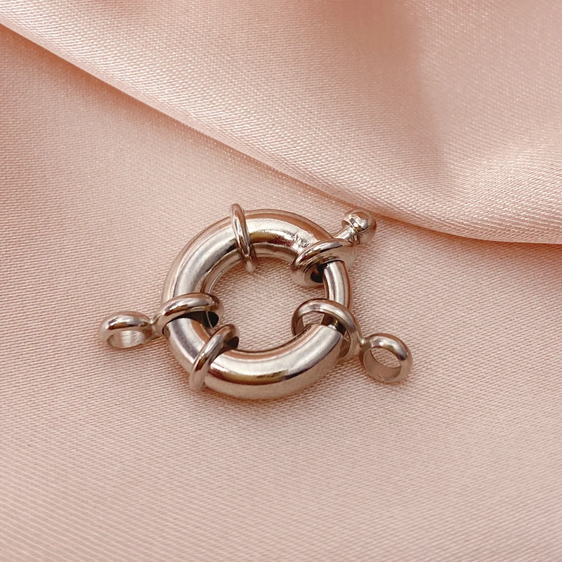 JUYA Wholesale 100 Pcs 15 mm Width Sailor Fastener Clasps Hooks For Jewelry Making Charm Connectors Handmade Jewelry Accessories