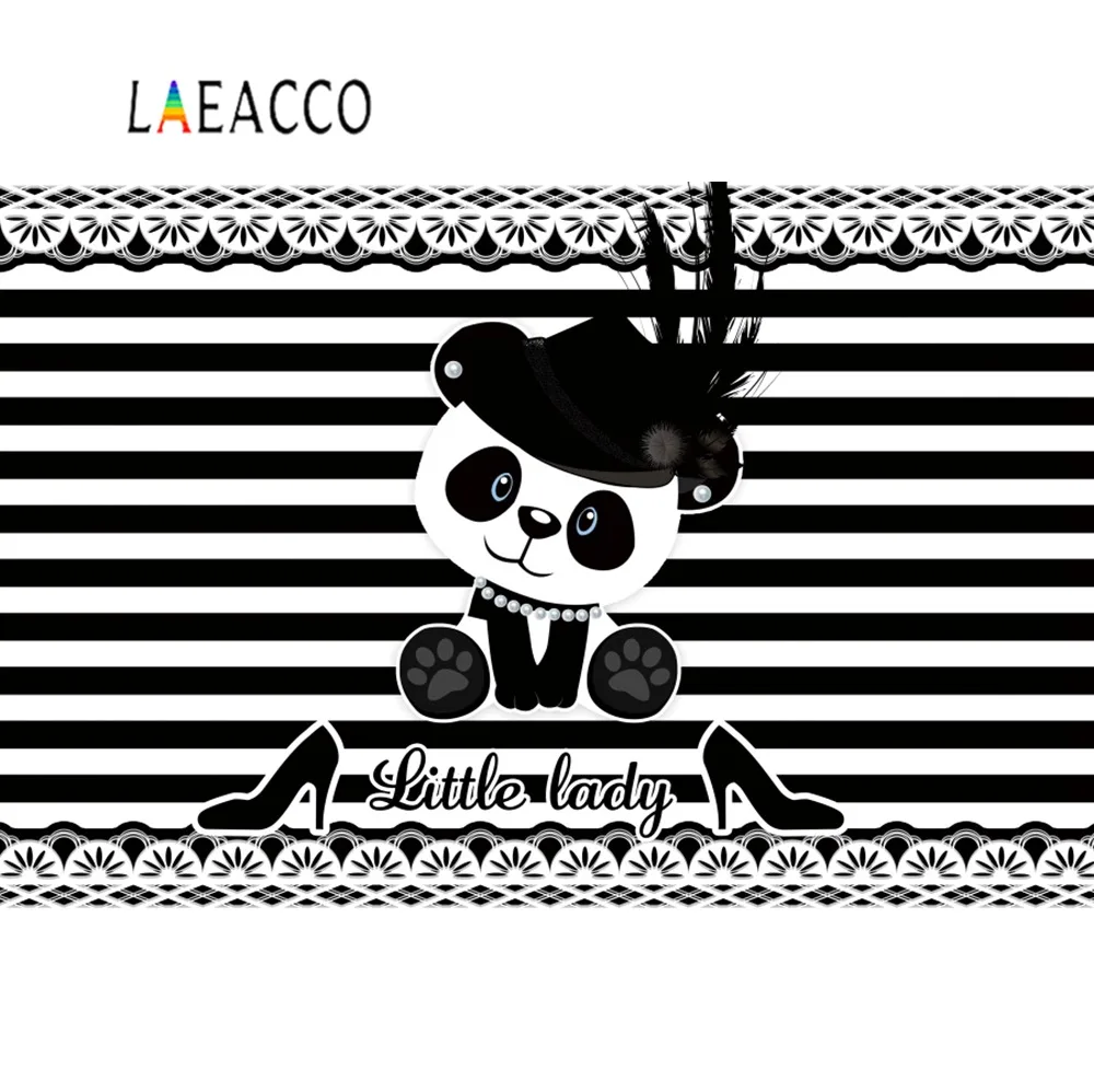 Laeacco Panda Green Bamboos с днем рождения Портретные Детские фотографии фоны для фотостудии
