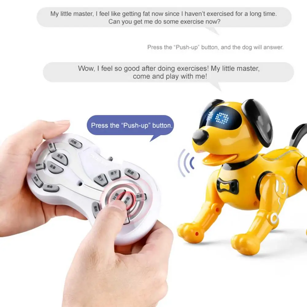 

Robot Dog Smart Remote Control Children's Early Educational Toy Parent-Child Puzzle Interaction Electronic Pet Sing Dog Kid Gift