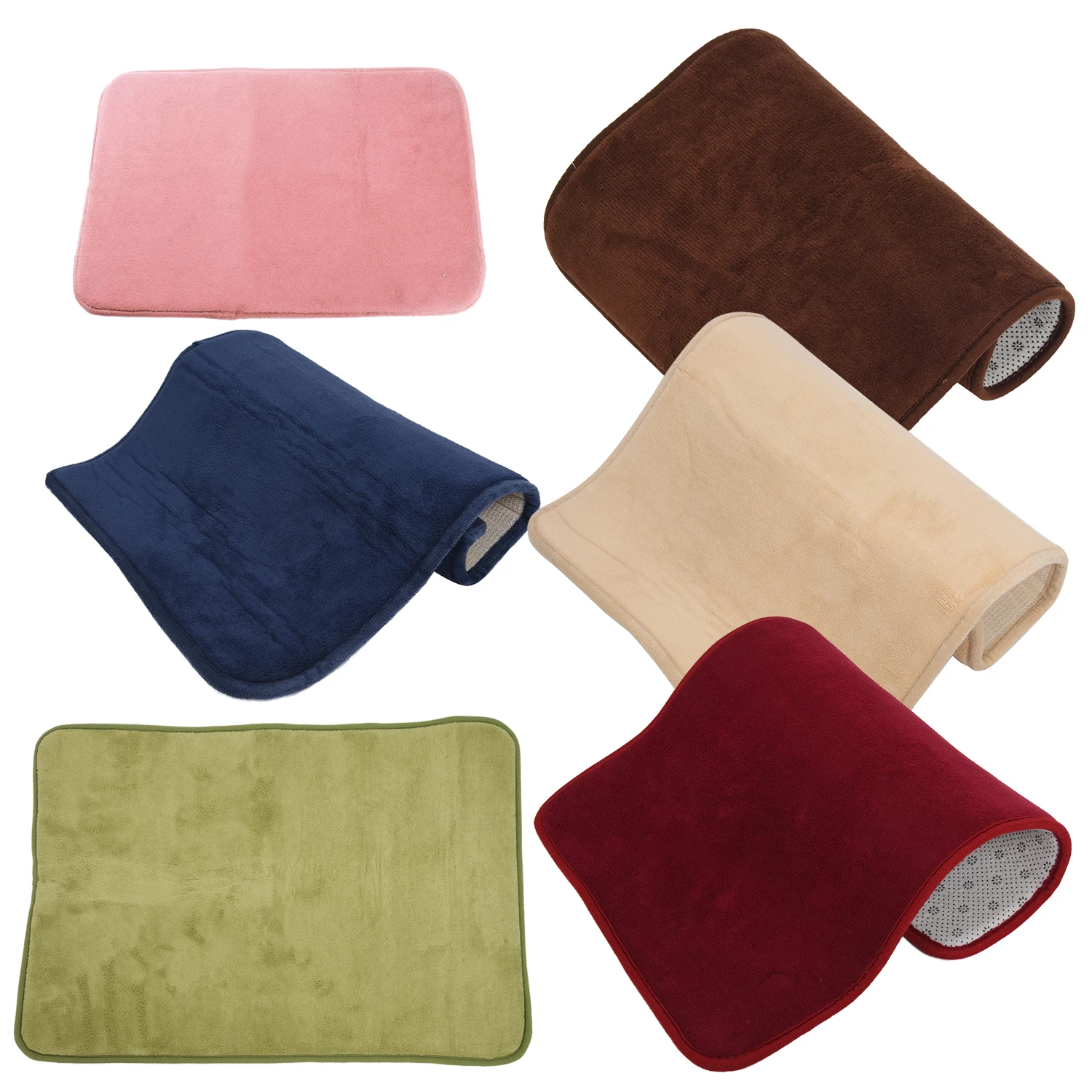 

Microfiber Non-slip bath mats rebound sponge coral velvet super absorbent doormat carpet 40x60cm Navy blue