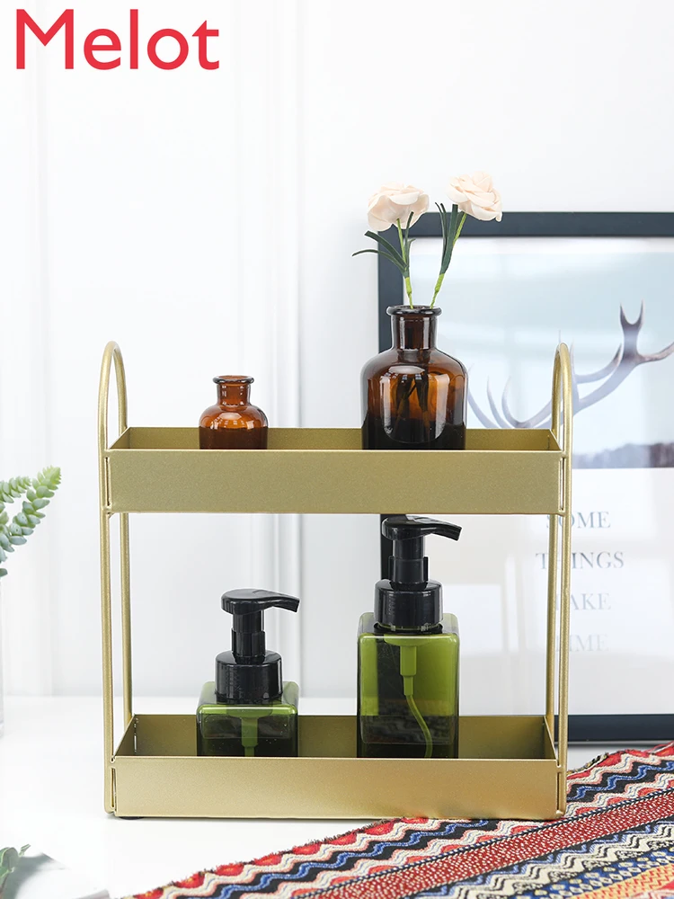 

Dresser Cosmetics Multi-Layer Iron Storage Rack Desktop Storage Box Bathroom Sundry Storage Rack