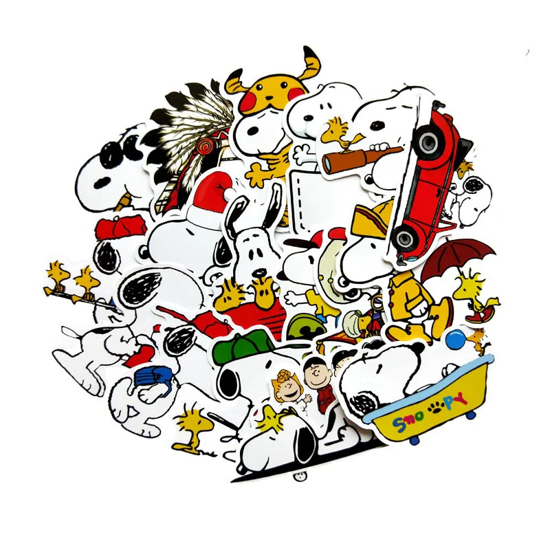 20 шт Мультфильм Снупи Дорожный Чехол наклейки ноутбуки Macbook скейтборды багаг
