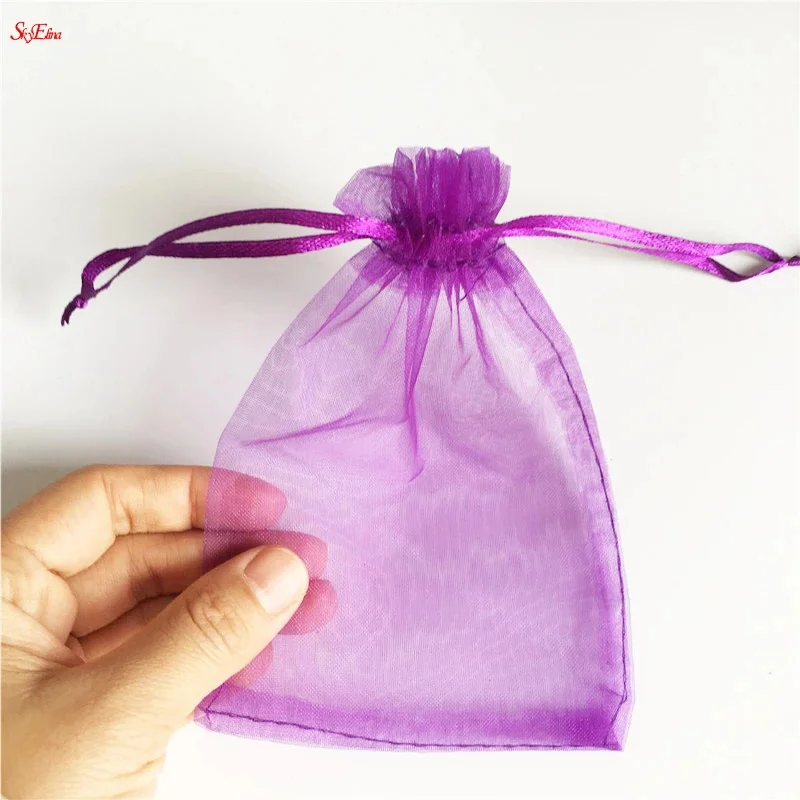 100 шт органзы Подарочные мешки Свадебные украшения вечерние мешочек для хранения