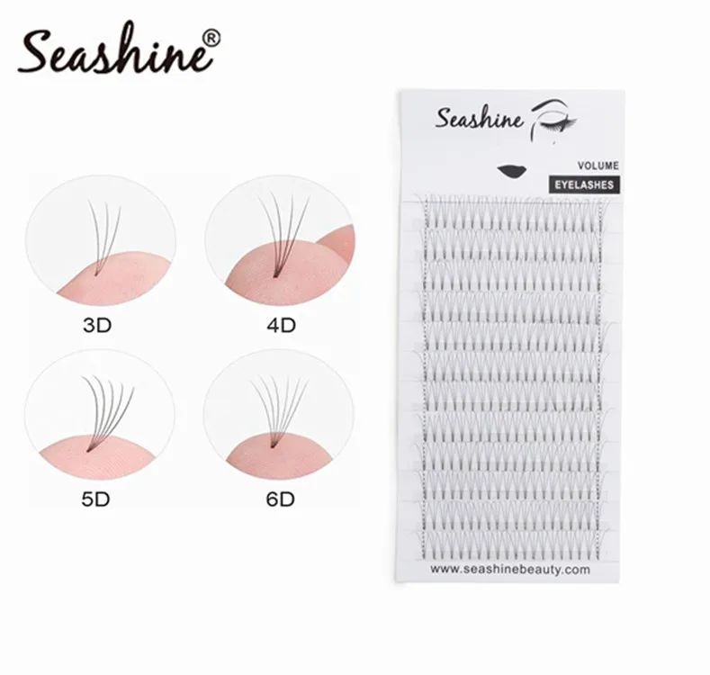Seashine накладные ресницы поклонники российского объема короткий стебель 3D 6D 100%