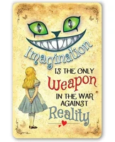 imagination is the only weapon metal sign vintage retro tin sign metal sign metal decor wall sticker wall sign ideal gifts