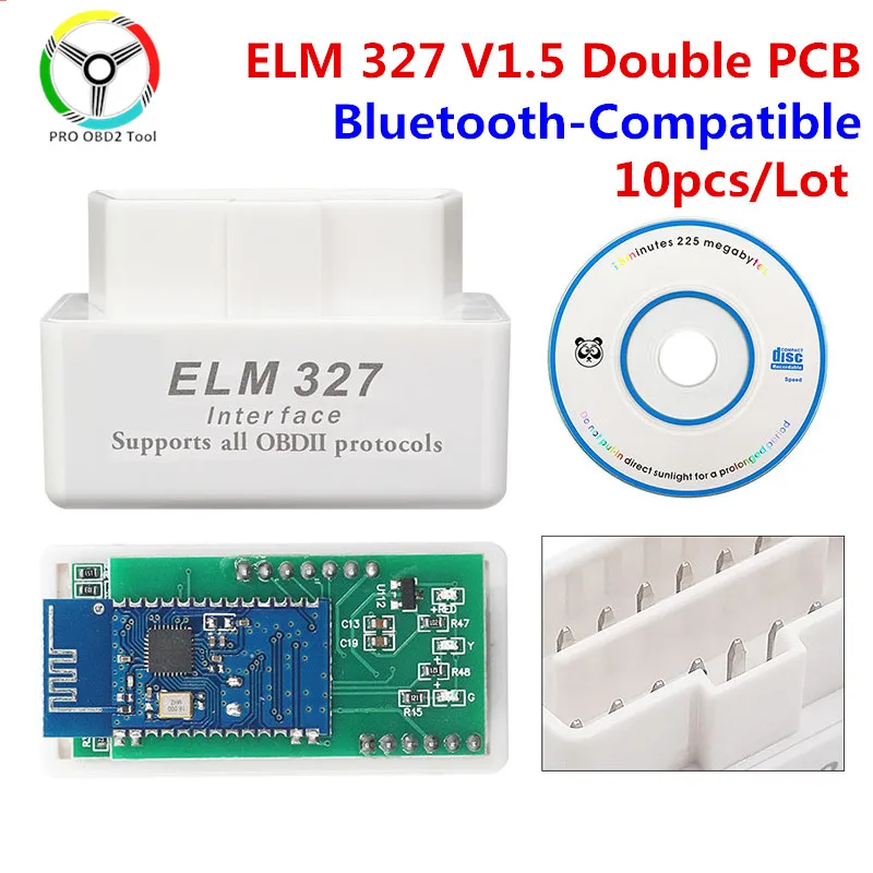 Диагностический инструмент ELM327 V1.5 с чипом PIC18F25K80 совместим Bluetooth подходит для
