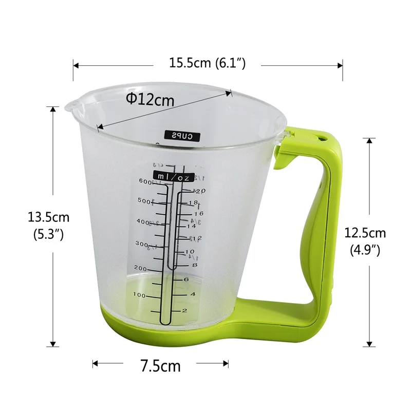 

Upspiit Digital Measuring Cup Scale Cooking Tools All in One Electronic LCD Display Multifunctional Green Kitchen Measuring Cup