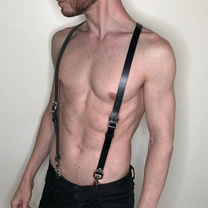Мужской кожаный ремень для БДСМ-фетиша БДСМ | Тематическая одежда и униформа