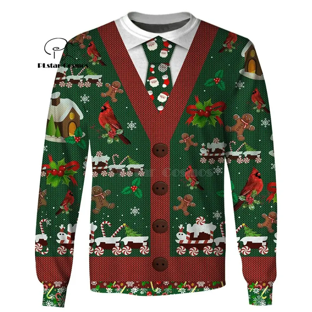 Счастливого Рождества вечерние 3d печатных свитер толстовки/Толстовка для мужчин