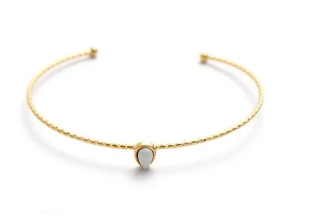 Богемные браслеты из титановой стали золотого цвета в форме капли воды
