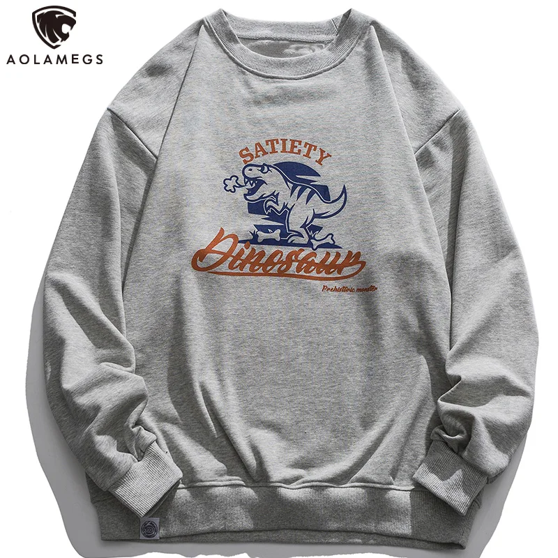 

Свитшот Aolamegs Мужской Свободного Покроя, уличная одежда в стиле Харадзюку, худи с надписью, пуловер, Повседневная модная одежда, осень