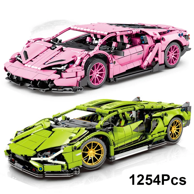 

Высокотехнологичная серия, суперспортивная модель автомобиля Lamborghinied, строительные блоки, технический гонщик, знаменитый автомобиль MOC, ки...