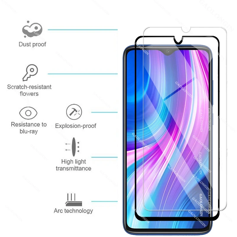 

On Redmi 8 Pro Protective Glass For Xiaomi Redmi Note 8Pro Screen Protector Xiomi Note8 T Clear Camera Len Film Redmy 8t Glas