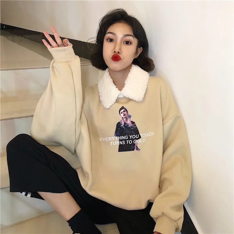 Женские удобные толстовки с капюшоном Kawaii женская одежда длинным рукавом