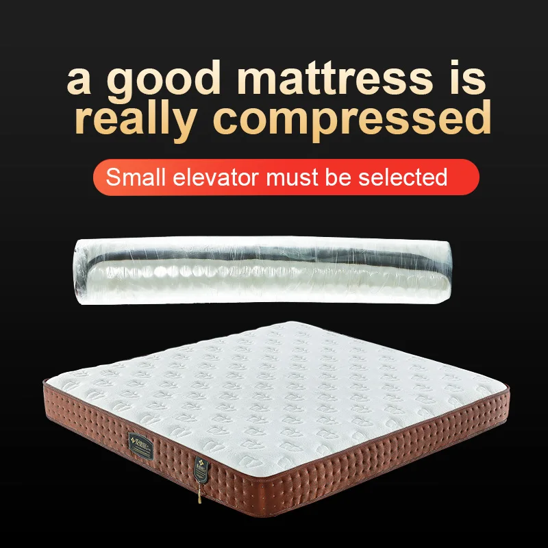 

Simmons mattress 1.8 independent bag spring vacuum compression roll bag latex cushion fold upstairs worry free package