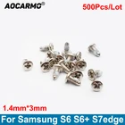 Aocarmo 500 шт.лот для Samsung Galaxy S6 S7 Edge S6 + Plus Внутренняя Рамка материнской платы болт 1,4*3,0 мм Замена
