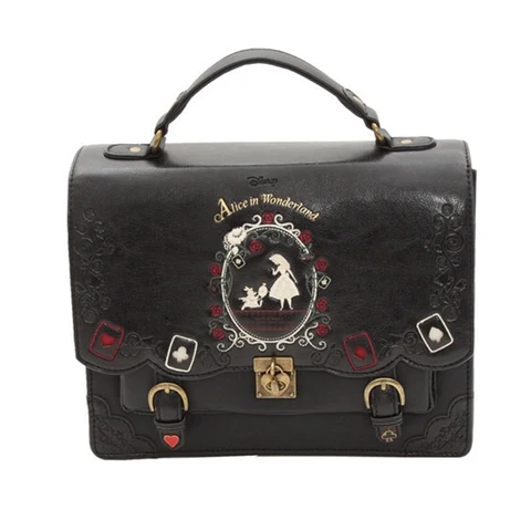 Женский рюкзак JIEROTYX, школьная сумка в стиле Алисы в стране чудес, женская сумка, черная сумка в готическом панк-стиле, лидер продаж