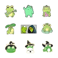 cartoon frog lapel pins anime badge cute enamel brooches on backpack women decorative hijab pin gothic mini badge brooch jewelry