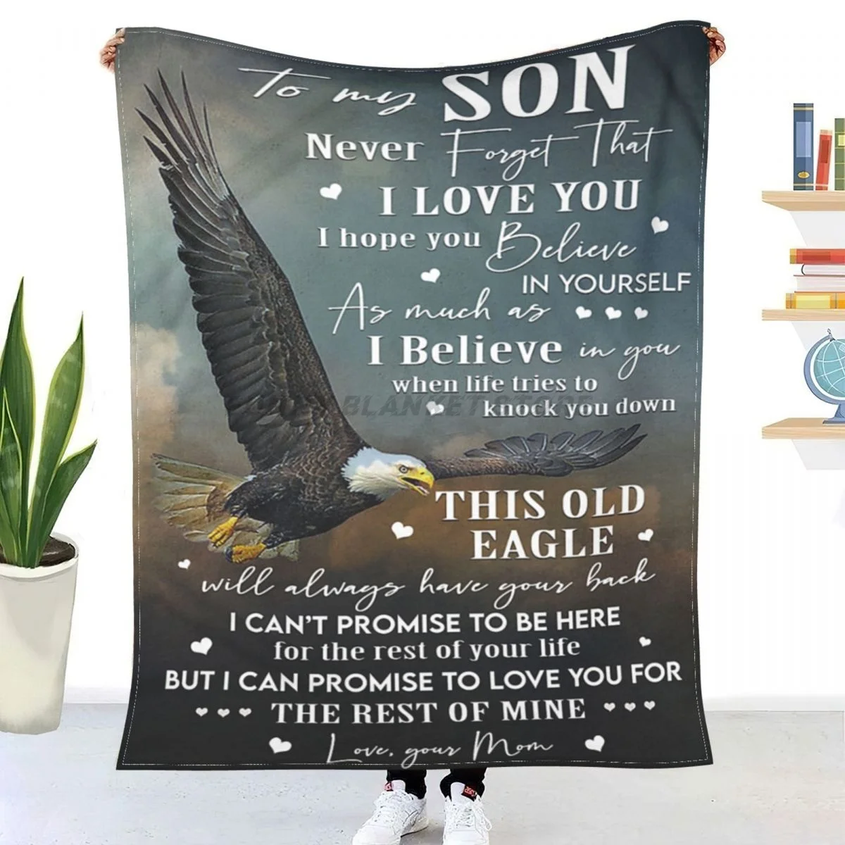 

I BELIEVE IN YOU ; BEST GIFT FOR SON FROM MOM Sherpa Blankets Ultra Soft Flannel Fleece Throw Blankets for Couch Sofa Bed