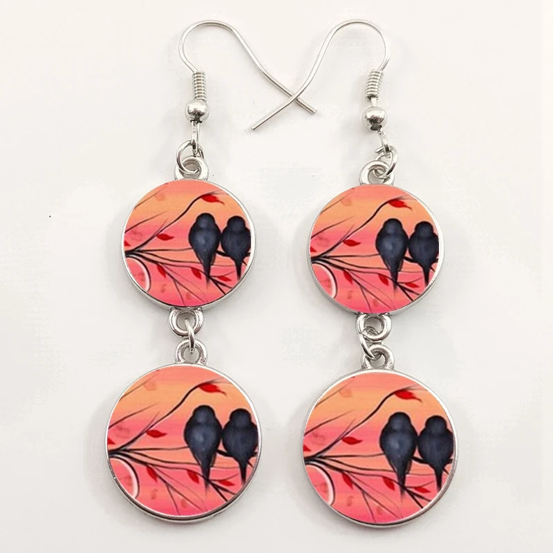 Новинка 2020 ретро серьги с колибри из стекла женские модные очаровательные