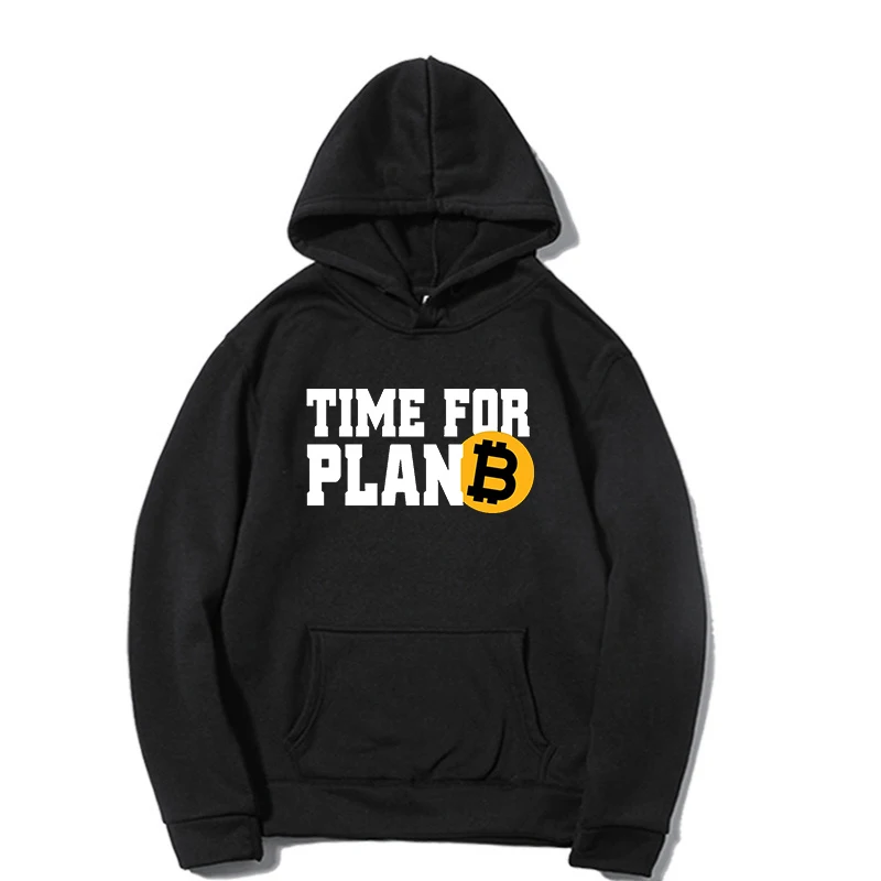

It's Time For Plan B Hoodies Casual Harajuku Printed Hoodie Autumn Winter Hoodies men Long Sleeve Clothing